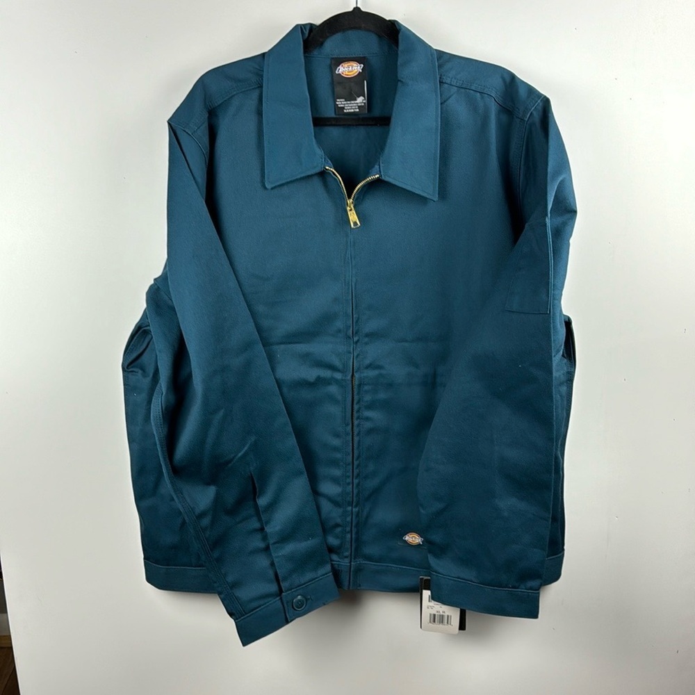 DICKIES INDUSTRIAL JACKET NWT DARK JADE SZ XLR NWT front & sleeve pockets